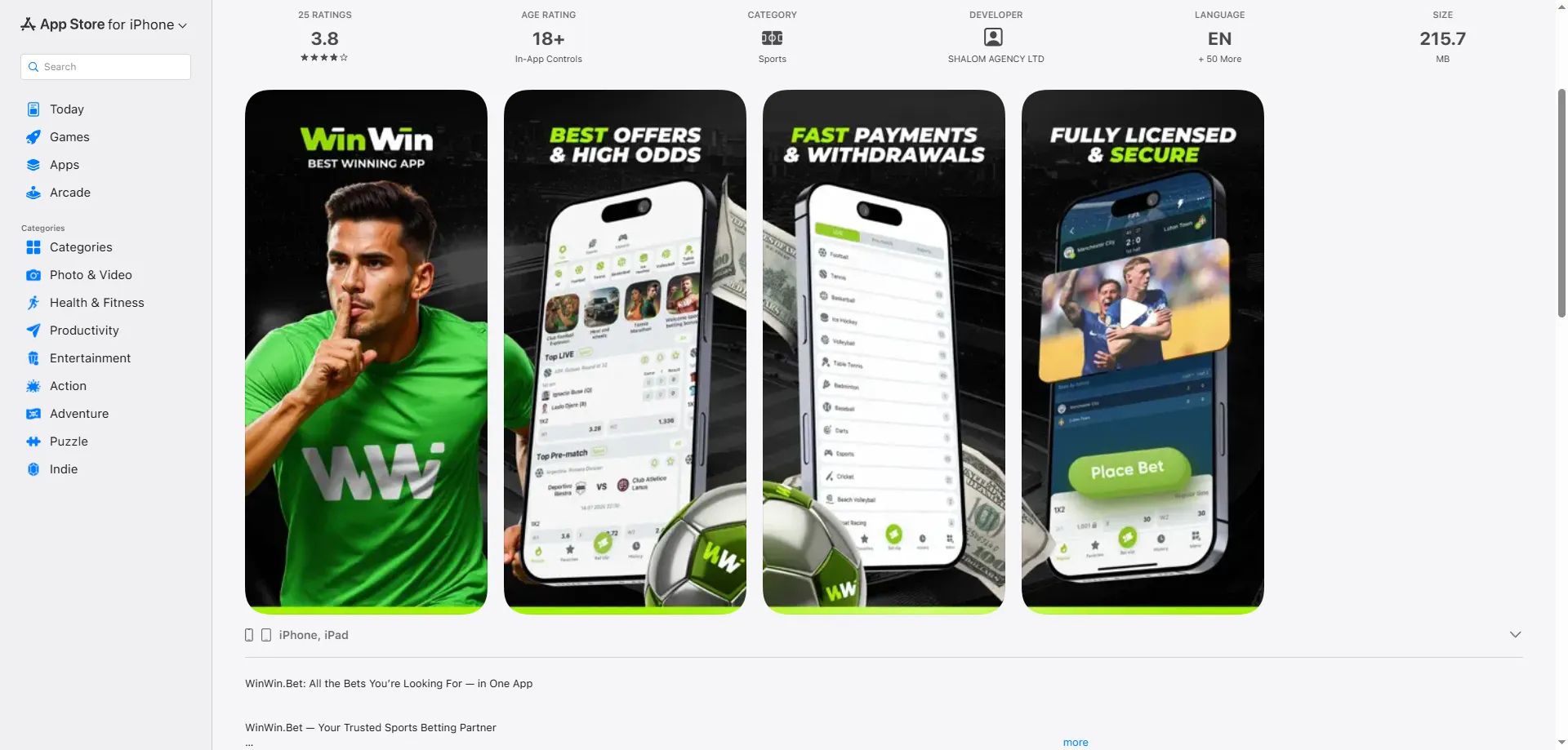 Télécharger l'application WinWin Bet Android — winwinbet apk pour CI